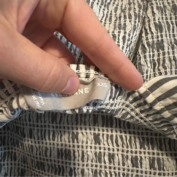 Everlane The Smock Dress in black and bone stripe, size XXS - Picture 3 of 6